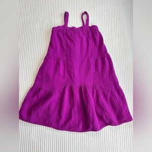 GAP Kids Girls Purple Dress Sleeveless Tiered Cotton Gauze Casual Boho SZ Large
